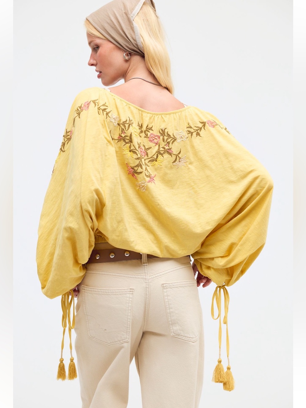 NWT FREE PEOPLE PLUMERIA EMBROIDERED TOP - Picture 2 of 4